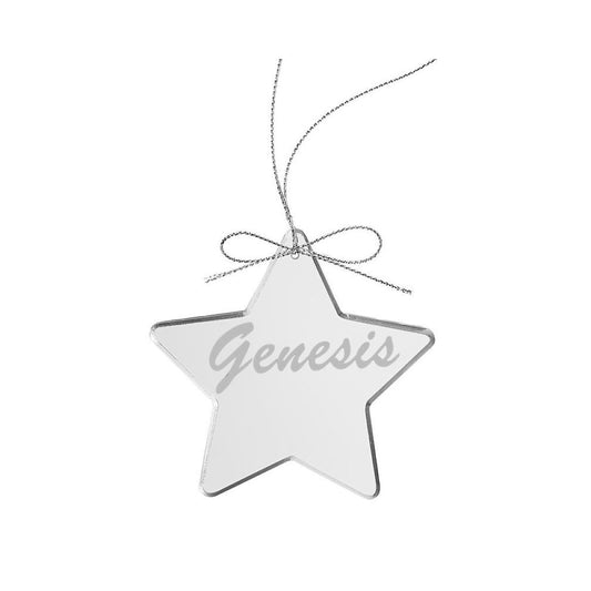 Circa 80s Logo Star Laser-Etched Glass Ornament