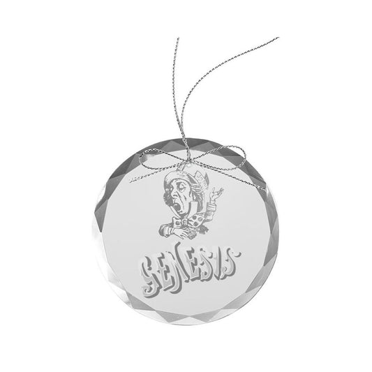 Mad Hatter Round Laser-Etched Glass Ornament