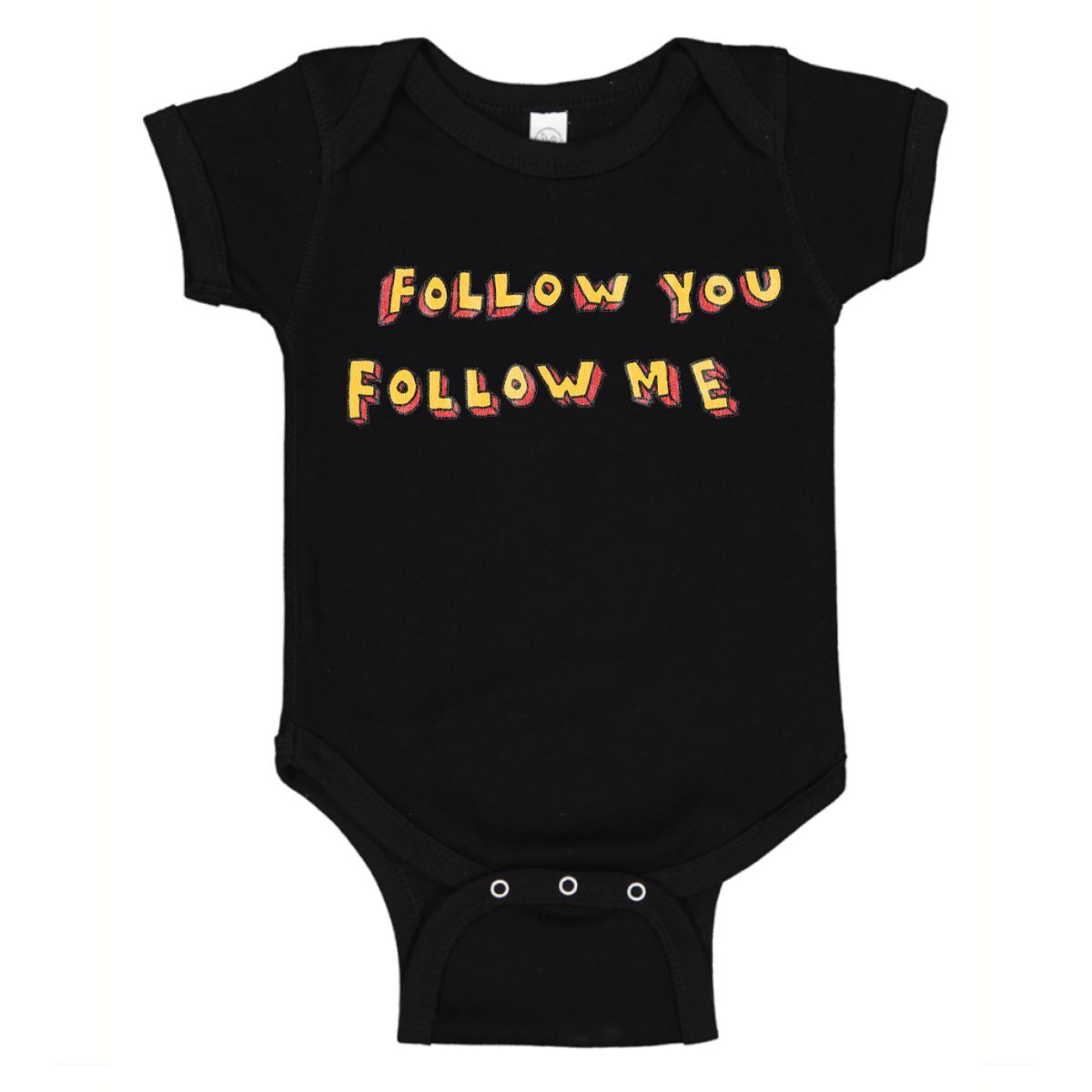 Follow You, Follow Me Black Onesie