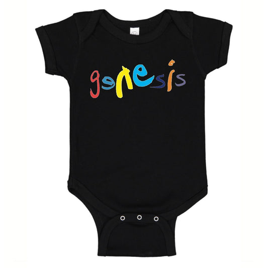 Rainbow Logo Black Onesie