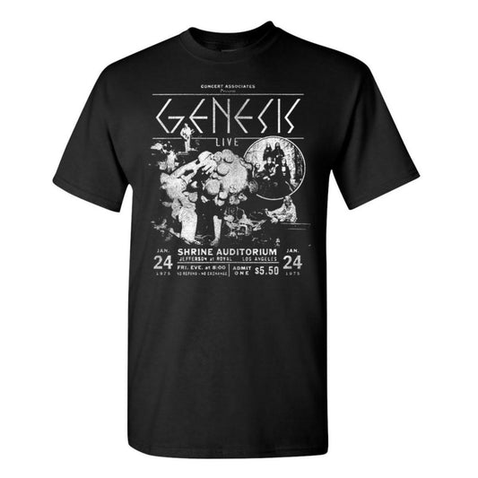 Shrine Auditorium 1975 Black and White Set List T-Shirt
