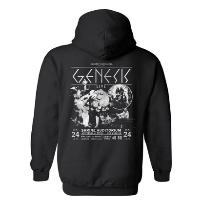 Genesis Shrine Auditorium 1975 Black and White Hoodie