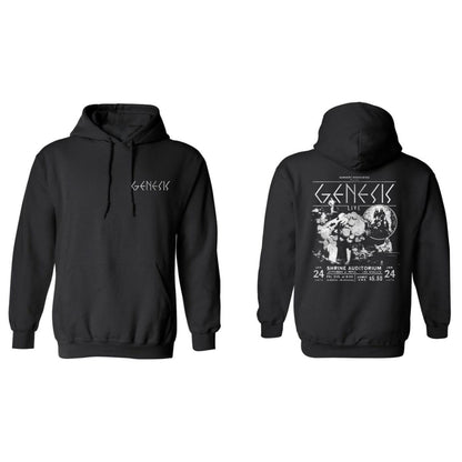 Genesis Shrine Auditorium 1975 Black and White Hoodie